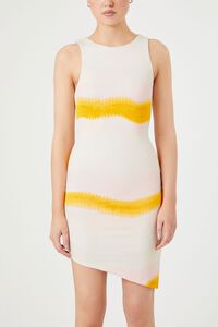 YELLOW/MULTI Tie-Dye Striped Mini Dress, image 4