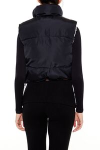 BLACK Toggle Drawstring Cropped Vest, image 5
