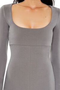 PEWTER Fitted Long-Sleeve Romper, image 5