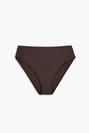 DARK BROWN Plus Size Cheeky Bikini Bottoms, image 1