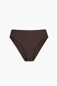 DARK BROWN Plus Size Cheeky Bikini Bottoms, image 1