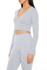 HEATHER GREY Active Seamless Crop Top, image 4
