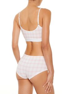 PINK/MULTI Seamless Plaid Bow Shortie Panties, image 5