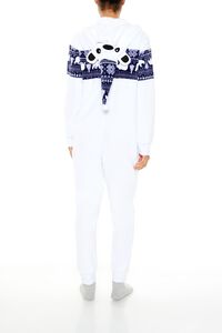 WHITE/MULTI Hooded Polar Bear Jumpsuit, image 4