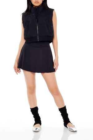 WHITE Quilted Cropped Vest, image 2