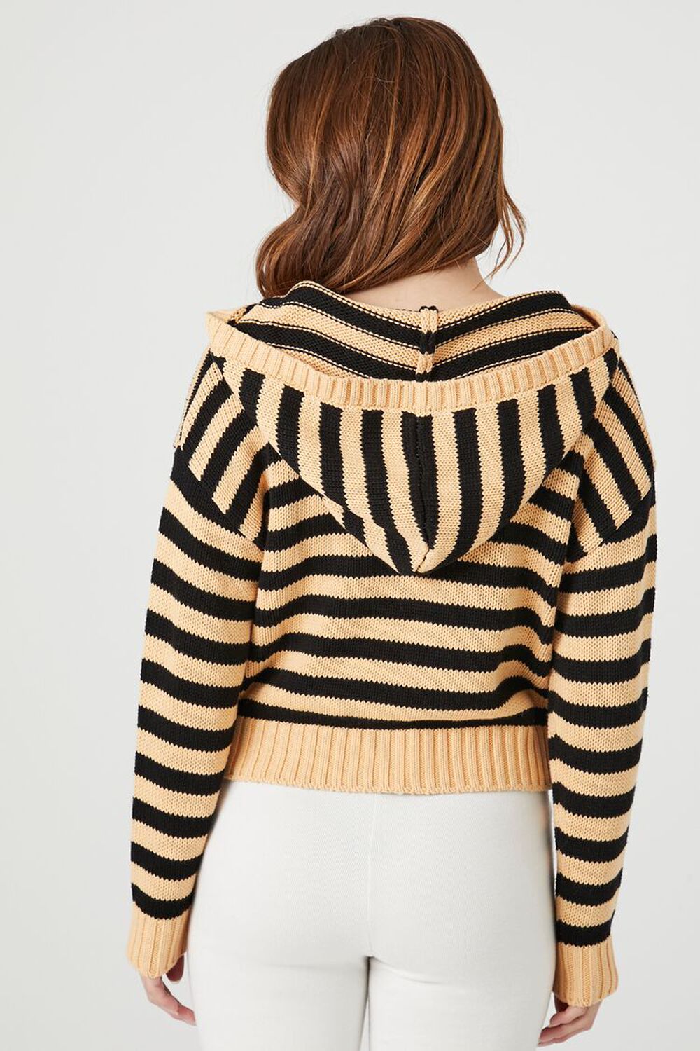 TOAST/MULTI Striped Hooded Half-Zip Sweater, image 3