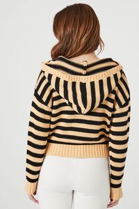 TOAST/MULTI Striped Hooded Half-Zip Sweater, image 3