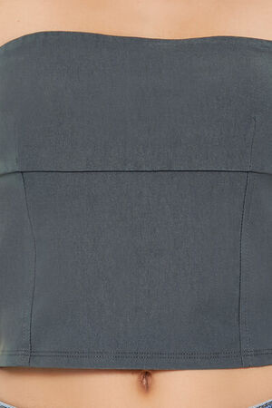GREY Cropped Tube Top, image 3
