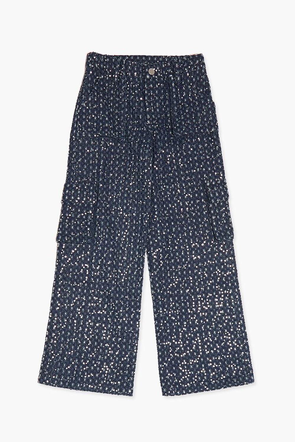 NAVY/MULTI Girls Tweed Cargo Pants (Kids), image 1