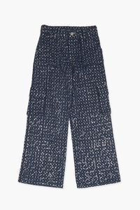 NAVY/MULTI Girls Tweed Cargo Pants (Kids), image 1