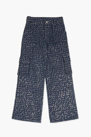 NAVY/MULTI Girls Tweed Cargo Pants (Kids), image 1