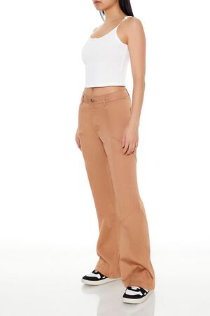 CAMEL Straight-Leg Mid-Rise Pants, image 3