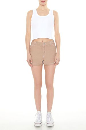 GREY Twill Cargo Shorts, image 1