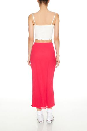 HOT PINK Chiffon Midi Skirt, image 3