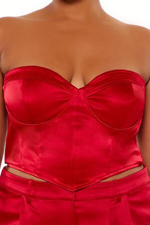 BLACK Plus Size Sweetheart Bustier Tube Top, image 3