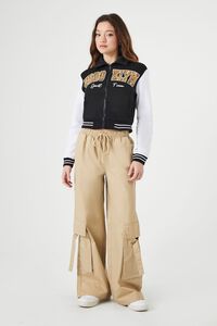 BLACK/MULTI Brooklyn Zip-Up Bomber Jacket, image 5