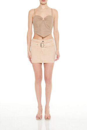 TAUPE Cropped Sweetheart Cami, image 2