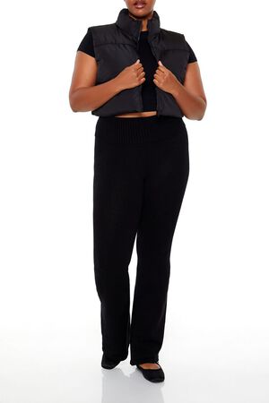 EGRET Plus Size Cropped Puffer Vest, image 2