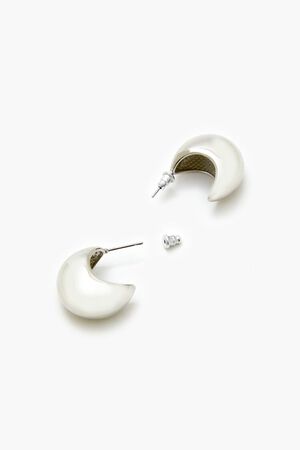 SILVER Smooth Geo Hoop Earrings, image 3