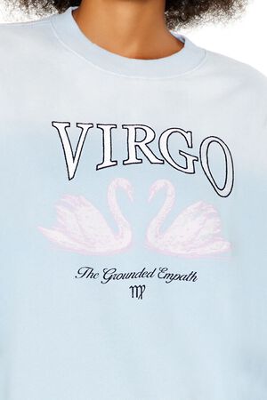 STONE BLUE/MULTI Virgo Swan Fleece Pullover, image 3