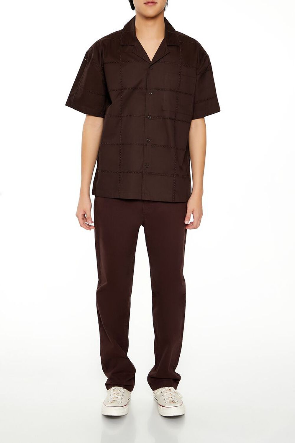 COCOA Embroidered Grid Shirt, image 2