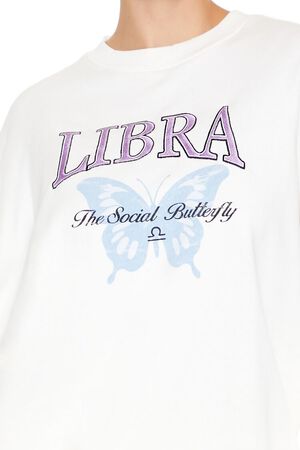 WHITE/MULTI Libra The Social Butterfly Pullover, image 3