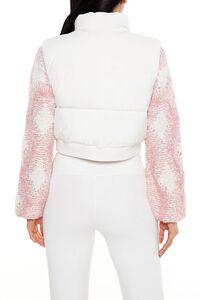 WHITE Quilted Cropped Vest, image 5