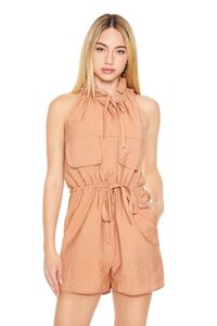 COPPER Sleeveless Drawstring Romper, image 4