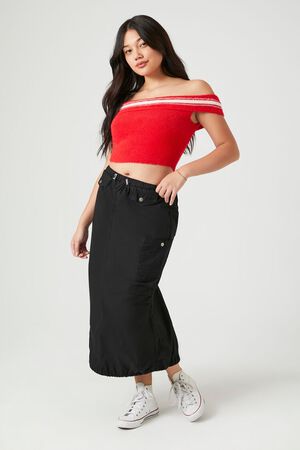 TAUPE Cargo Midi Skirt, image 1