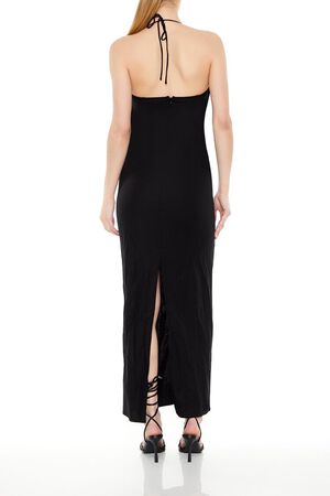 CAMEL Halter Maxi Column Dress, image 3
