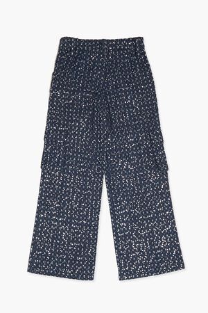 NAVY/MULTI Girls Tweed Cargo Pants (Kids), image 2