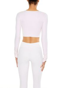BLOSSOM Active Ruched Thumbhole Crop Top, image 5