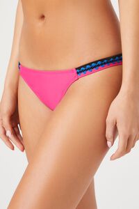 FUCHSIA/MULTI Chevron-Trim Bikini Bottoms, image 3