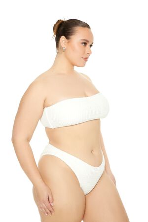 IVORY Plus Size Crochet Bikini Bottoms, image 2