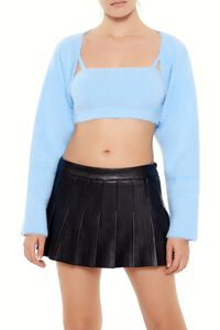 BLUE WATER Cardigan Sweater & Cropped Cami Set, image 1