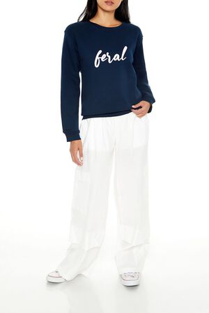 NAVY/MULTI Feral Graphic Pullover, image 2