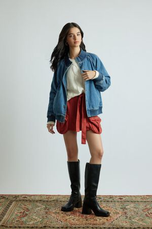 BRICK Twill Utility Cargo Mini Skirt, image 1
