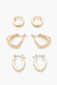 GOLD Geo Hoop Earring Set, image 1