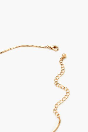 GOLD/CLEAR Rhinestone Cross Pendant Necklace, image 3