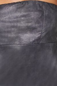 GREY Faux Leather Asymmetrical Tube Top, image 5