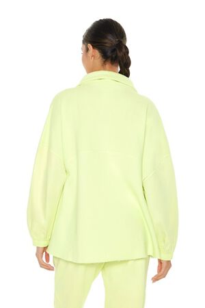 PALE GREEN Active Half-Zip Fleece Pullover, image 3