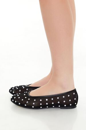 NUDE Sheer Rhinestone Ballet Flats, image 2