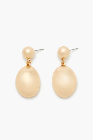 GOLD Tiered Oval Drop Earrings, image 1