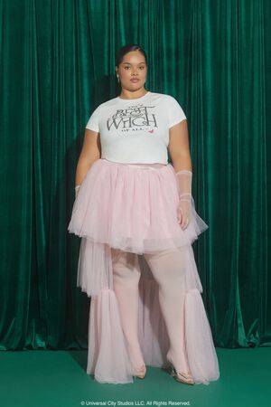 WHITE/MULTI Plus Size Wicked The Best Witch Tee, image 2