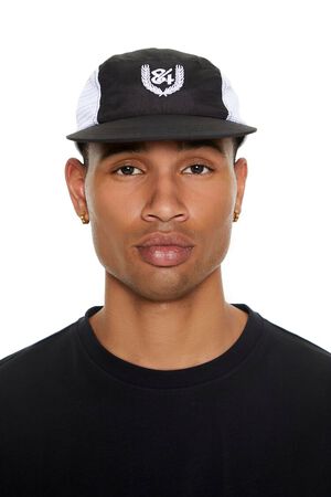 BLACK/WHITE Embroidered 84 Baseball Cap, image 1