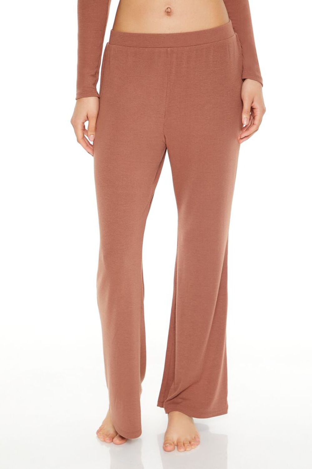 BROWN Flare Pajama Pants, image 2