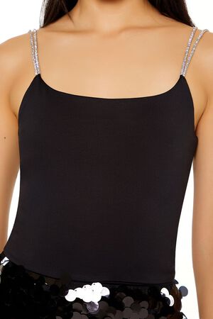 WHITE Contour Sculpt Metallic-Strap Cami, image 3