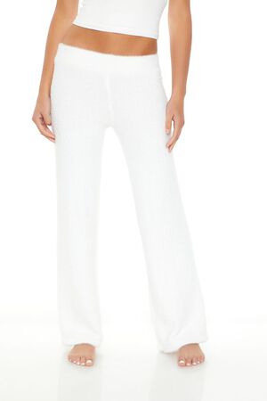 STONE BLUE Sweater-Knit Flare Pants, image 2