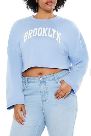 BLUE/MULTI Plus Size Brooklyn Pullover, image 1