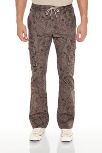 BROWN/MULTI Slim-Fit Leaf Print Cargo Pants, image 2